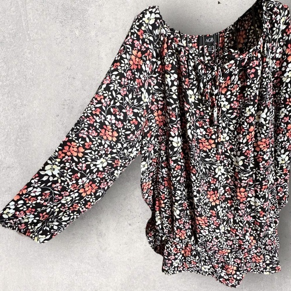 AGB Floral 3/4 Sleeve XL‎ Blouse - Picture 3 of 7